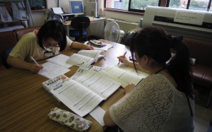 心理学検定　受検勉強の様子